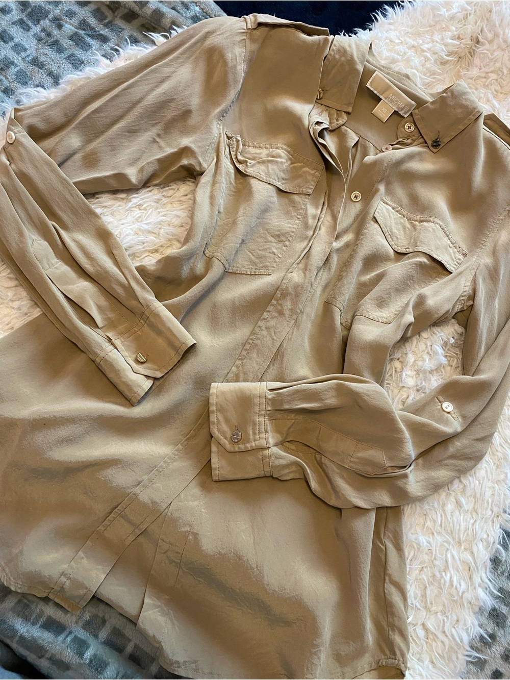 MICHAEL Michael Kors Khaki Utility Shirt Jacket